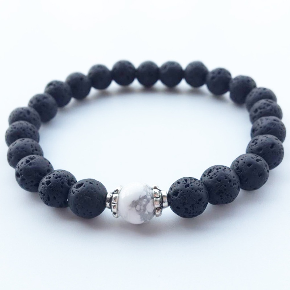Handmade Volcanic Lava Stone Bracelet